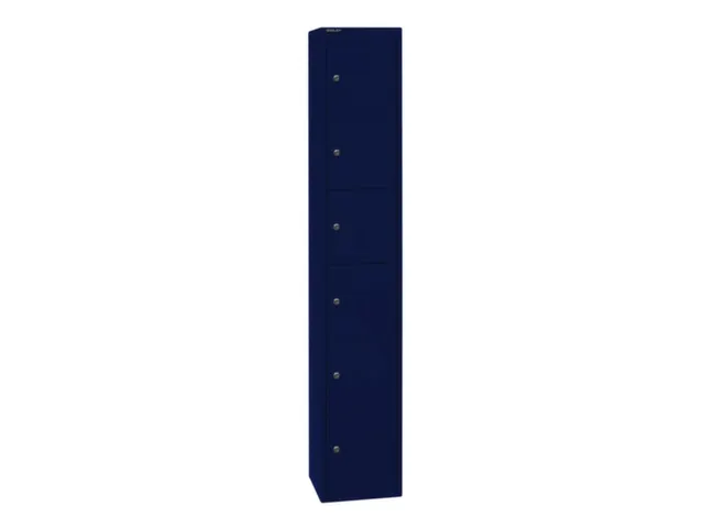 lockerkast,HxBxD 1802x305x305mm,6vakken,cil.-slot,romp oxfordblauw