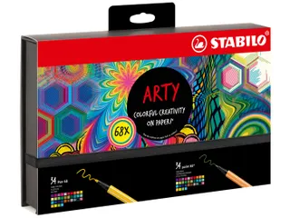Fineliner STABILO point 88 & Pen 68 Arty creative assorti luxe box - 2
