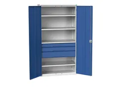 universele kast,HxBxD 2000x1050x550mm,4xStalen bodem,3lade(n)