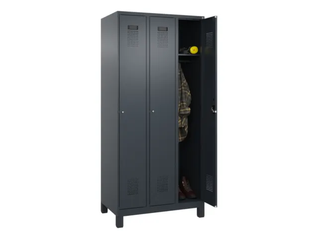 locker,HxBxD 1950x900x500mm,3vak,vak B 300mm,cil.-slot,voeten