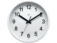 wandklok NXT diam. 25,5 kunststof wit, witte wijzerplaat