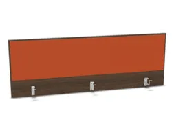 opzetpaneel bureau aanbouw achter NV bruin hickory oranje 1600mm
