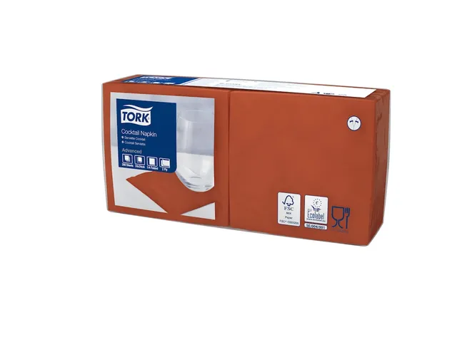 Tork 477838 Cocktailservet Advanced Terracotta 24x24cm