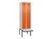 locker met bank,voor scheiding van kleding,HxBxD 2120x600x815mm,2vak