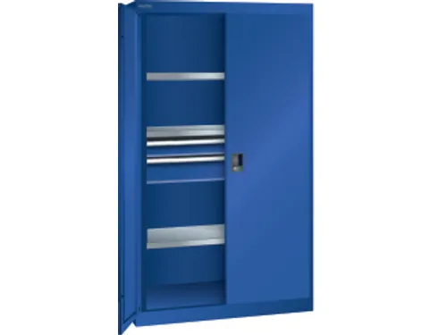 systeemkast,HxBxD 1950x1100x641mm,3xStalen bodem,2lade(n),lak RAL5005
