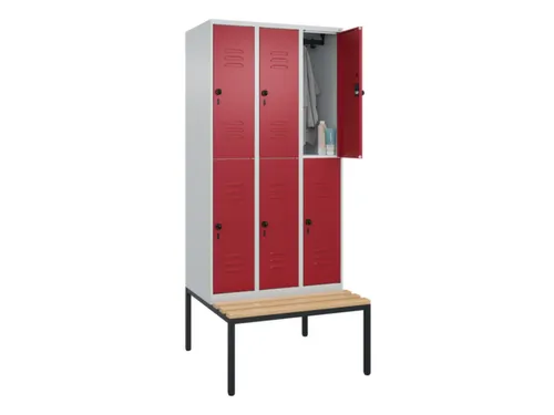 Dubbeldekse dekenkist,HxBxD 2120x900x815mm,3x2vak.,vak B 300mm