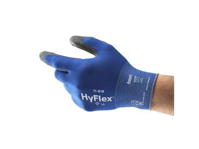Ansell HyFlex 11-618 nylon precisiehandschoenen, blauw, maat 9