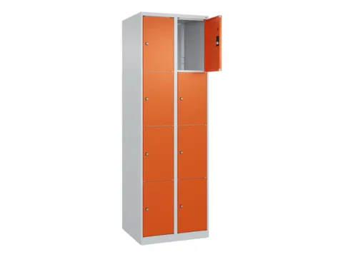 lockerkast,HxBxD 1850x600x500mm,2x4vakken,vak B 300mm,cil.-slot