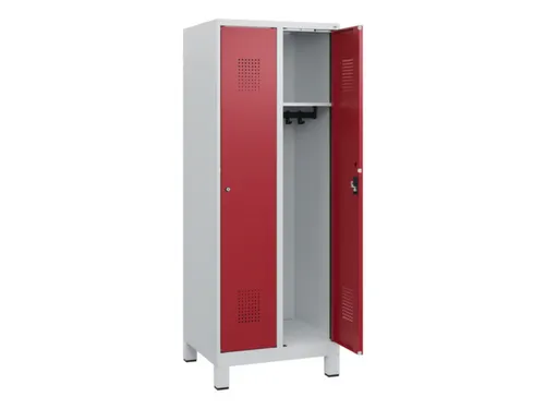 schoollocker,HxBxD 1630x600x500mm,2vak,vak B 300mm,cil.-slot,voeten