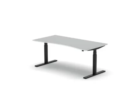 Elektrisch ihv bureau,HxBxD 650-1310x1800x900/800mm,blad wit