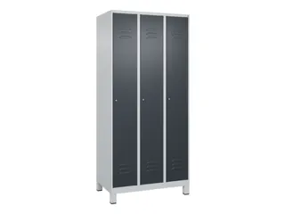 locker,HxBxD 1950x900x500mm,3vak,vak B 300mm,cil.-slot,voeten - 1