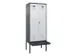 armoire vestiaire avec banc noir et blanc,HxlxP 2120x800x815mm