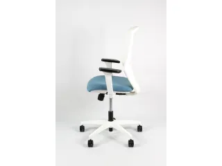 Bureaustoel EN1335 Linea Tekna White 01 l.blauw/wit met 3D armleuning - 5