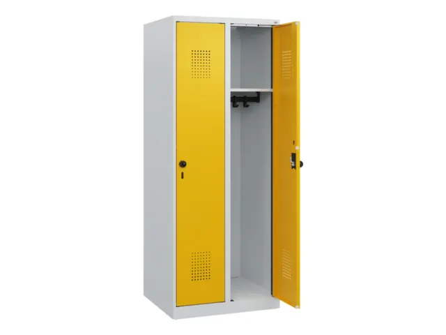 schoollocker,HxBxD 1530x600x500mm,2vak,vak B 300mm,draaigrendel