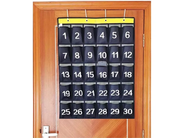 Telefoontas blauw met 30 vakken incl. 4 ophanghaken