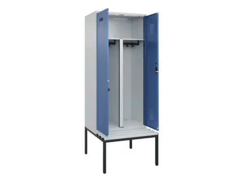 PBM-locker met bank,HxBxD 2120x800x815mm,2vak,vak B 400mm