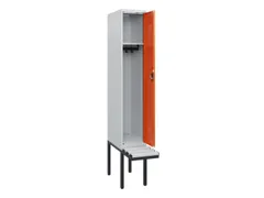 locker met bank,HxBxD 1950x300x815mm,1vak,vak B 300mm,cilinderslot