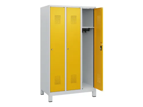schoollocker,HxBxD 1630x900x500mm,3vak,vak B 300mm,cil.-slot,voeten