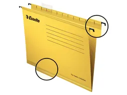 Hangmap Pendaflex Verticaal folio V-bodem geel
