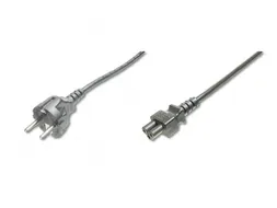 Stroomkabel CEE 7/7 naar C5 0,75m 0,75 mm² zwart H05VV-F3G