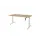 Dextro Slinger Bureau Zit-sta T-poot 160x80 Honey Castello 25mm Wit