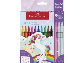 Viltstiften Faber-Castell Unicorn 10x standaard kleuren + 3x pastel kl - 2