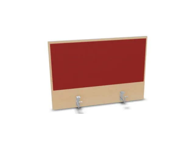 opzetpaneel,v. bureau,aanbouw achter,B 800mm,NE-esdoorn,BN4011-rood