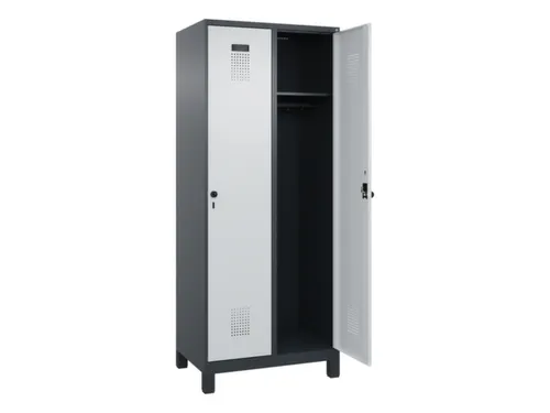 locker,HxBxD 1950x800x500mm,2vak,vak B 400mm,draaigrendel,voeten