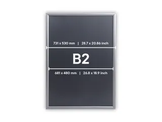 Kliklijst Europel Economy B2 zilver - 10