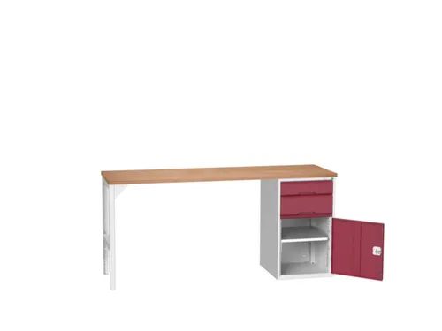 werkbank,HxBxD 930x2000x600mm,multiplexblad,2voeten/1container