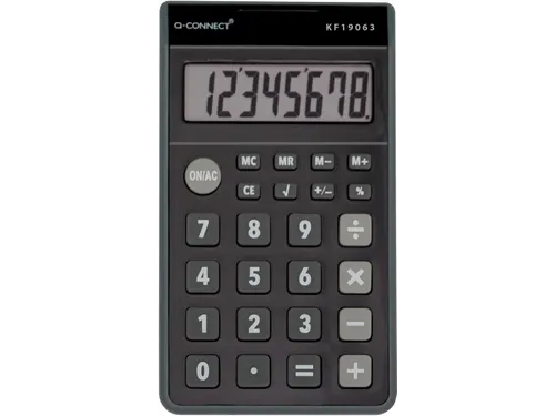 Q-CONNECT zakrekenmachine 8 cijfers Zwart