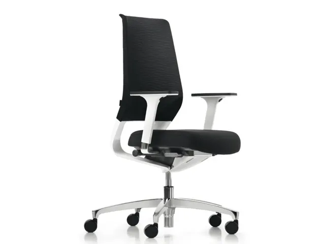 Siège De Bureau Pivotant Assise Noire Dossier Anthracite