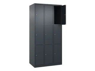 lockerkast,HxBxD 1850x900x500mm,3x3vakken,vak B 300mm,cil.-slot - 1