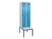 locker met bank,voor scheiding van kleding,HxBxD 2120x600x815mm,2vak