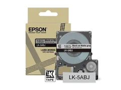 C53S672087 Epson 18mm grijs zwart LK5ABJ lettertape mat 8m