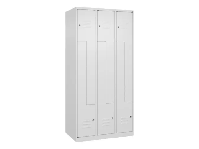 Z-garderobekast,HxBxD 1850x900x500mm,vak B 150/300mm,cil.-slot