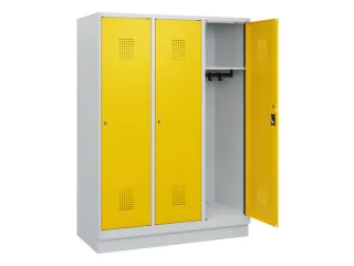 schoollocker,HxBxD 1630x1200x500mm,3vak,vak B 400mm,cil.-slot,sokkel - 1