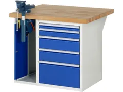 werkbank,HxBxD 890x1000x900mm,beukblad,draagverm. 750kg,2containers