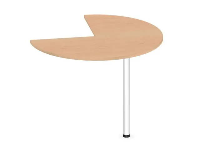 aanbouwtafel,i.h.v.,HxØ 720-840x1000mm,driekwartrond,NE-esdoorn