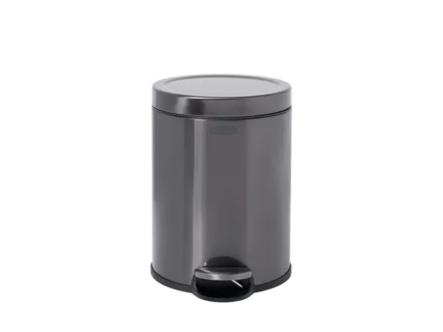 Ronde Step-On Pedaalemmer 6 liter Metallic grafiet