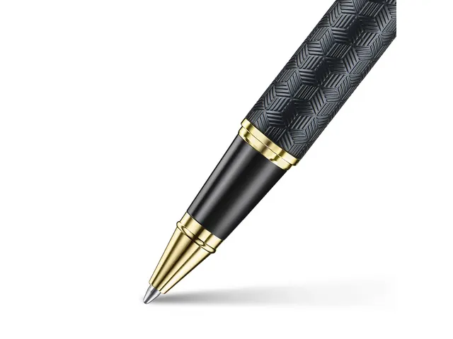 Rollerball Sheaffer 300 E9347 Engraved matt black shiny chrome cap