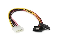 30cm LP4 naar 2x Vergrendelbare Y-adapter Splitterkabel SATA Voeding