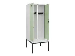 locker met bank,voor scheiding van kleding,HxBxD 2120x800x815mm,2vak