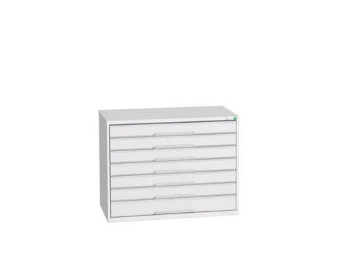 ladekast HxBxD 800x1050x550mm 7laden romp RAL7035 front RAL7035