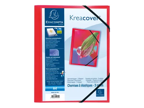 Elastomap 3klep PP Kreacover rood