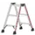 trapladder,beide zijden,2x3treden,Stand H 0,19m,balk L 0,78m,aluminium