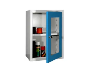 Hangkast 600x400x300mm Achterwand Glad Ral 7035 Front Ral 5010 - 1