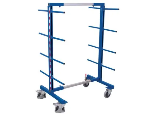 Draagarmwagen 400kg Dubbelzijdig 2 Staanders 16 Liggers Ral5010