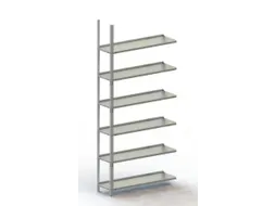 Schroefstelling Aanbouwveld Ral7035 1850x1002x304mm 6legborden 75kg