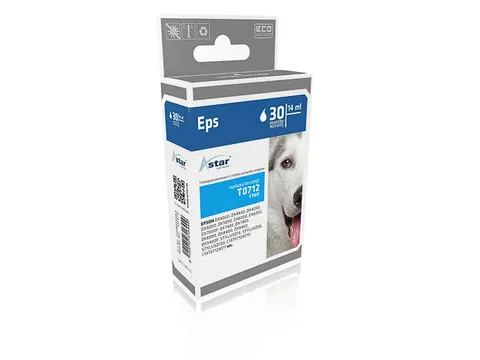 AS15712 ASTAR EPSON T0712 DX Inkt cyaan rebuilt 485pagina's Chip 5,5ml